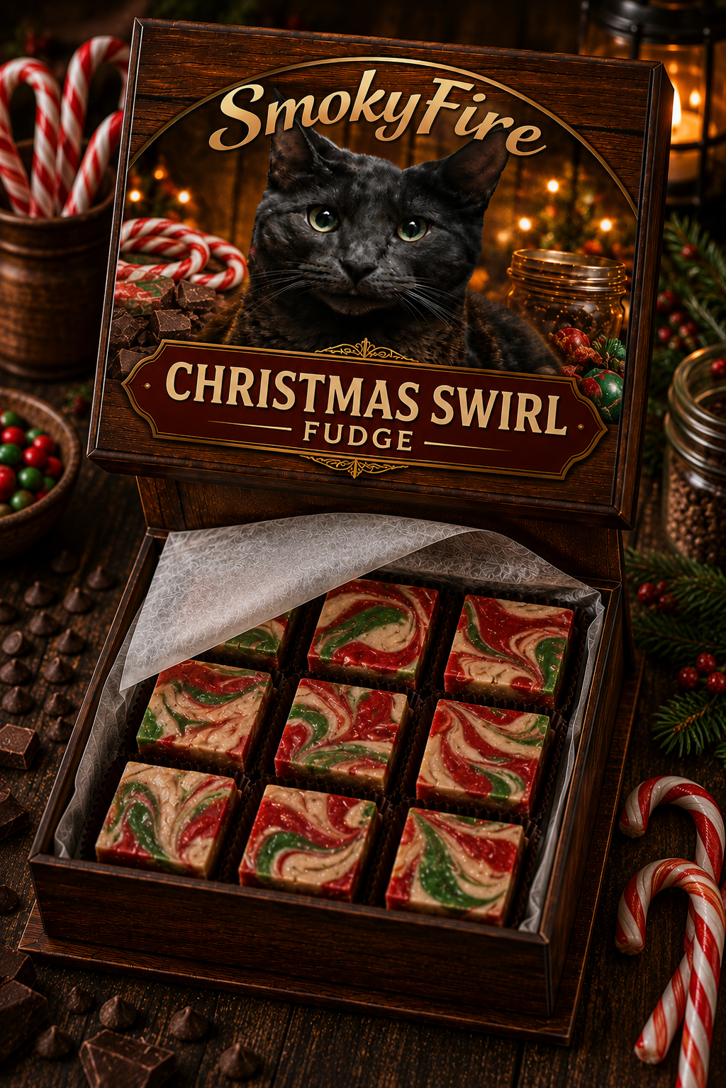 Christmas Swirl Fudge